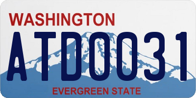 WA license plate ATD0031