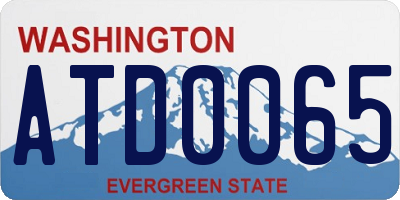 WA license plate ATD0065