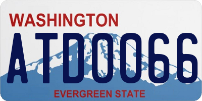 WA license plate ATD0066