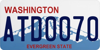 WA license plate ATD0070