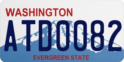 WA license plate ATD0082