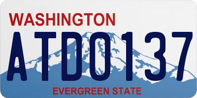 WA license plate ATD0137
