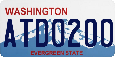 WA license plate ATD0200