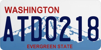WA license plate ATD0218