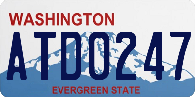 WA license plate ATD0247
