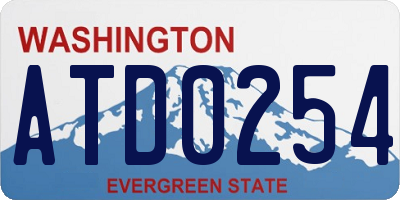 WA license plate ATD0254