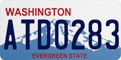 WA license plate ATD0283