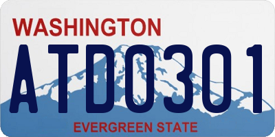 WA license plate ATD0301