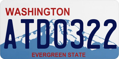 WA license plate ATD0322