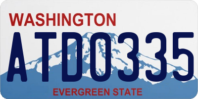 WA license plate ATD0335