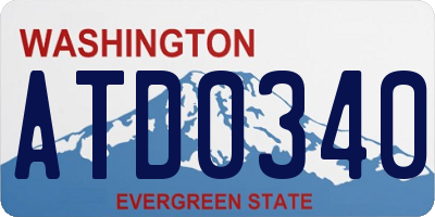 WA license plate ATD0340