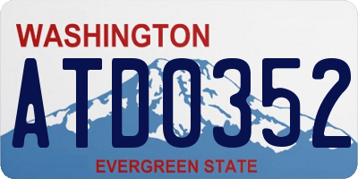 WA license plate ATD0352