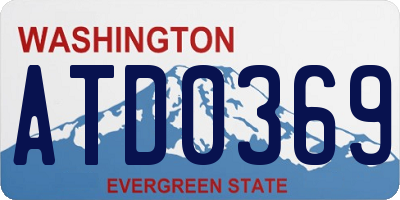 WA license plate ATD0369