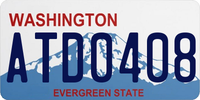 WA license plate ATD0408