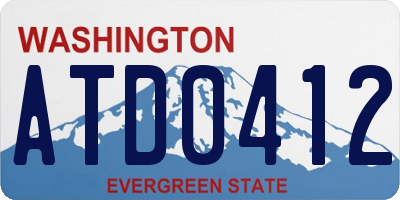 WA license plate ATD0412