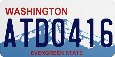 WA license plate ATD0416
