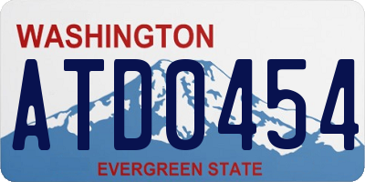 WA license plate ATD0454