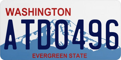 WA license plate ATD0496