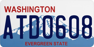 WA license plate ATD0608
