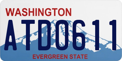 WA license plate ATD0611