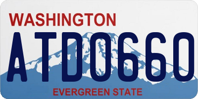 WA license plate ATD0660