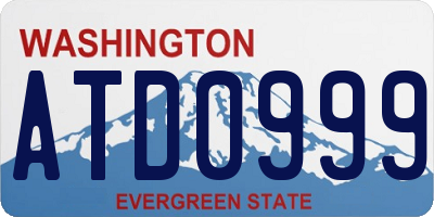 WA license plate ATD0999
