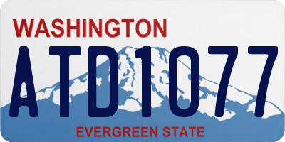 WA license plate ATD1077