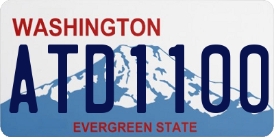 WA license plate ATD1100