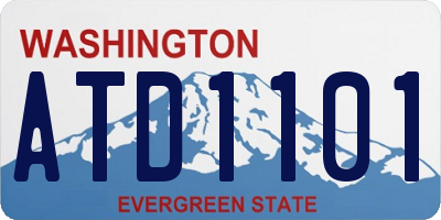WA license plate ATD1101
