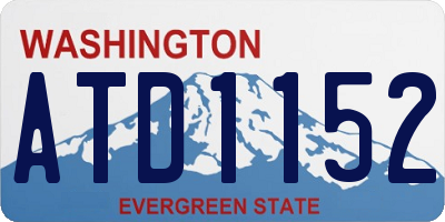 WA license plate ATD1152