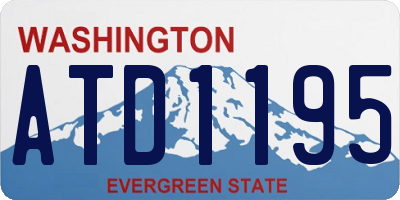 WA license plate ATD1195