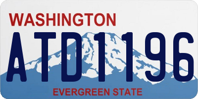 WA license plate ATD1196