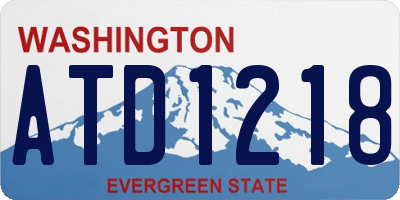 WA license plate ATD1218