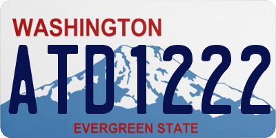 WA license plate ATD1222