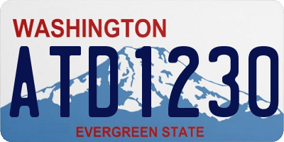 WA license plate ATD1230