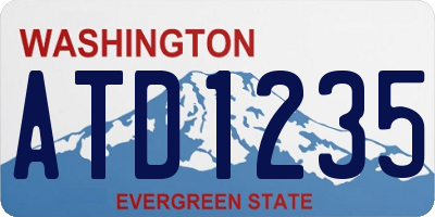 WA license plate ATD1235
