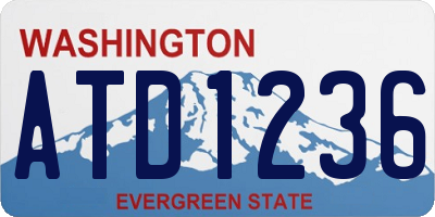 WA license plate ATD1236