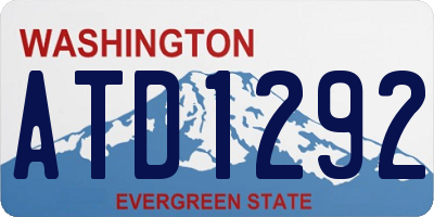 WA license plate ATD1292