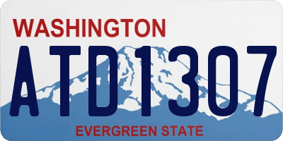 WA license plate ATD1307