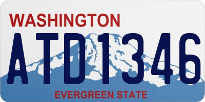 WA license plate ATD1346