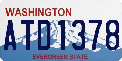 WA license plate ATD1378