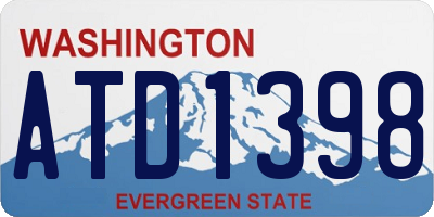 WA license plate ATD1398