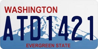 WA license plate ATD1421