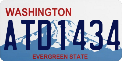WA license plate ATD1434