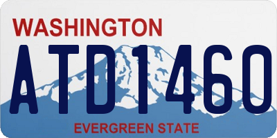 WA license plate ATD1460
