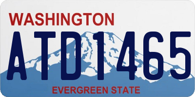 WA license plate ATD1465