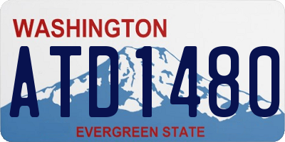 WA license plate ATD1480
