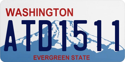 WA license plate ATD1511