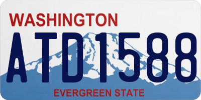 WA license plate ATD1588