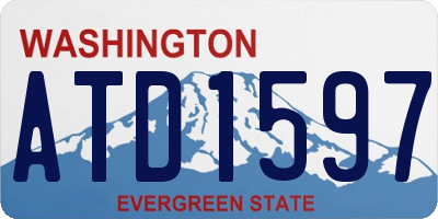 WA license plate ATD1597
